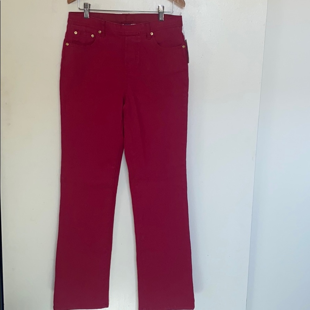NWT Dg2 By Diane Gilman Red Stretch Jeggings